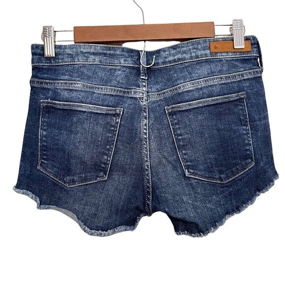 &Denim H&M Womens Dark Wash Stretch Raw Hem Cut Off Stonewash Jean Shorts Size 4 - Picture 8 of 8